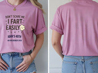 Personalised Banter Tee — azalea tee, front and back view