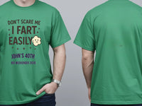 Personalised Banter Tee — irish green tee, front and back view