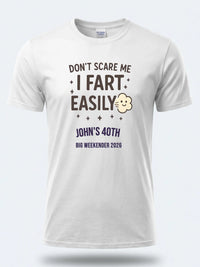 Personalised Banter Tee — white tee, front view