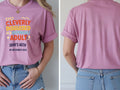 Personalised Banter Tee — azalea tee, front and back view