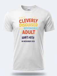 Personalised Banter Tee — white tee, front view