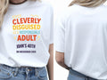 Personalised Banter Tee — white tee, front and back view