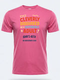 Personalised Banter Tee — pink tee, front view