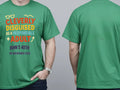 Personalised Banter Tee — irish green tee, front and back view