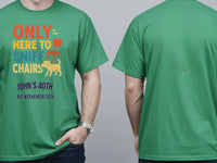 Personalised Banter Tee — irish green tee, front and back view