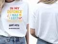 Personalised Banter Tee — white tee, front and back view
