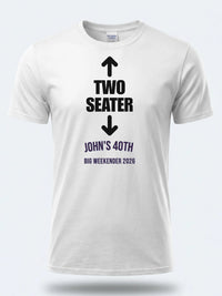 Personalised Banter Tee — white tee, front view
