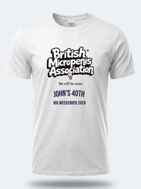 Personalised Banter Tee — white tee, front view