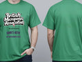 Personalised Banter Tee — irish green tee, front and back view