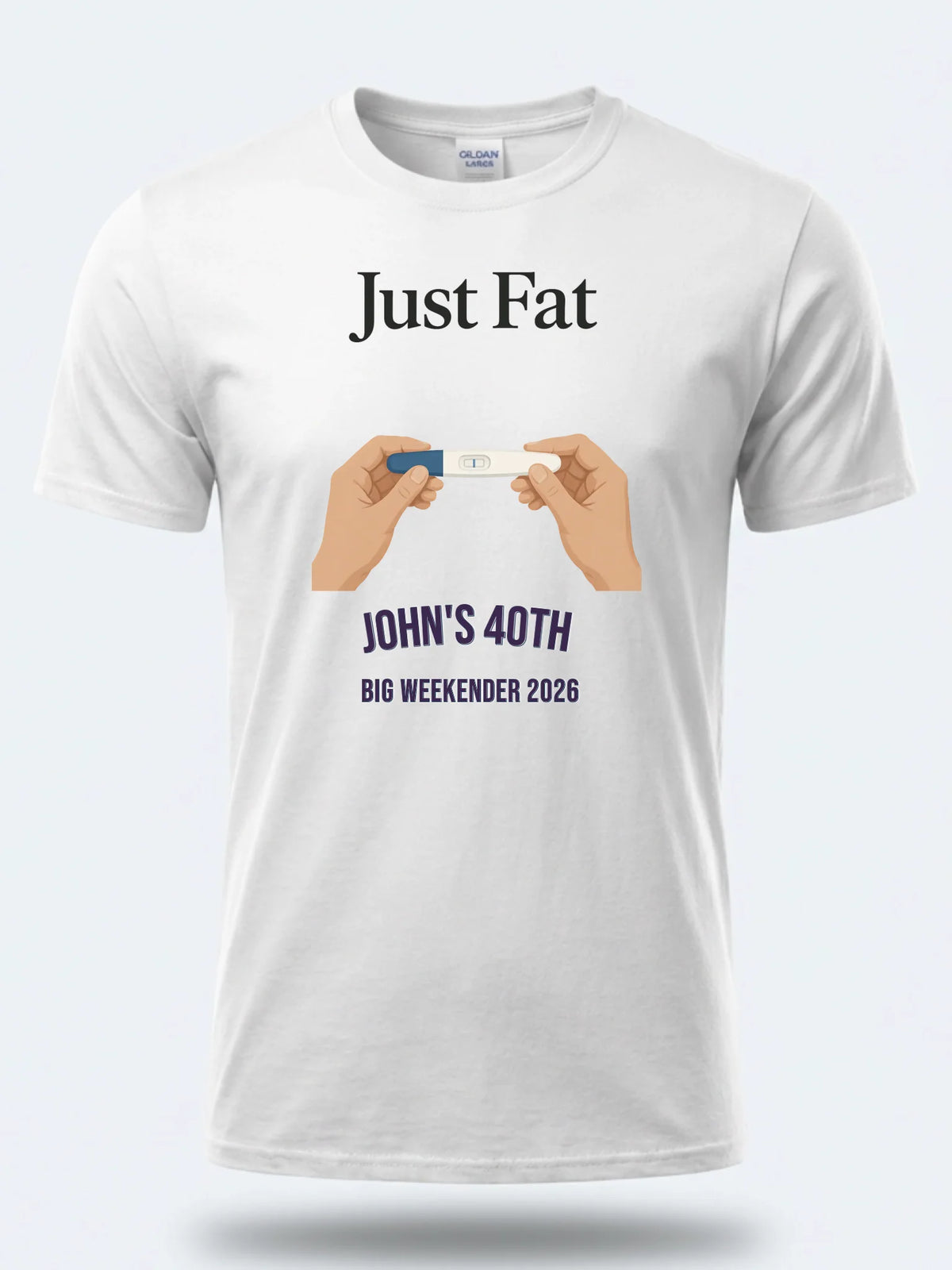 Personalised Banter Tee — white tee, front view