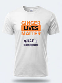 Personalised Banter Tee — white tee, front view