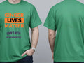 Personalised Banter Tee — irish green tee, front and back view