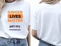 Personalised Banter Tee — white tee, front and back view