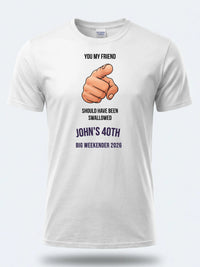 Personalised Banter Tee — white tee, front view