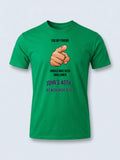 Personalised Banter Tee — irish green tee, front view