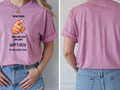 Personalised Banter Tee — azalea tee, front and back view