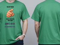Personalised Banter Tee — irish green tee, front and back view