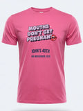 Personalised Banter Tee — pink tee, front view