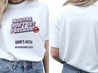 Personalised Banter Tee — white tee, front and back view
