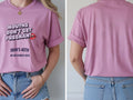 Personalised Banter Tee — azalea tee, front and back view