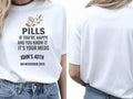 Personalised Banter Tee — white tee, front and back view