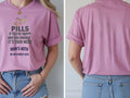 Personalised Banter Tee — azalea tee, front and back view
