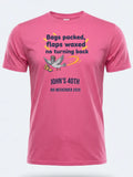 Personalised Banter Tee — pink tee, front view