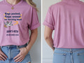 Personalised Banter Tee — azalea tee, front and back view