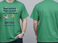 Personalised Banter Tee — irish green tee, front and back view