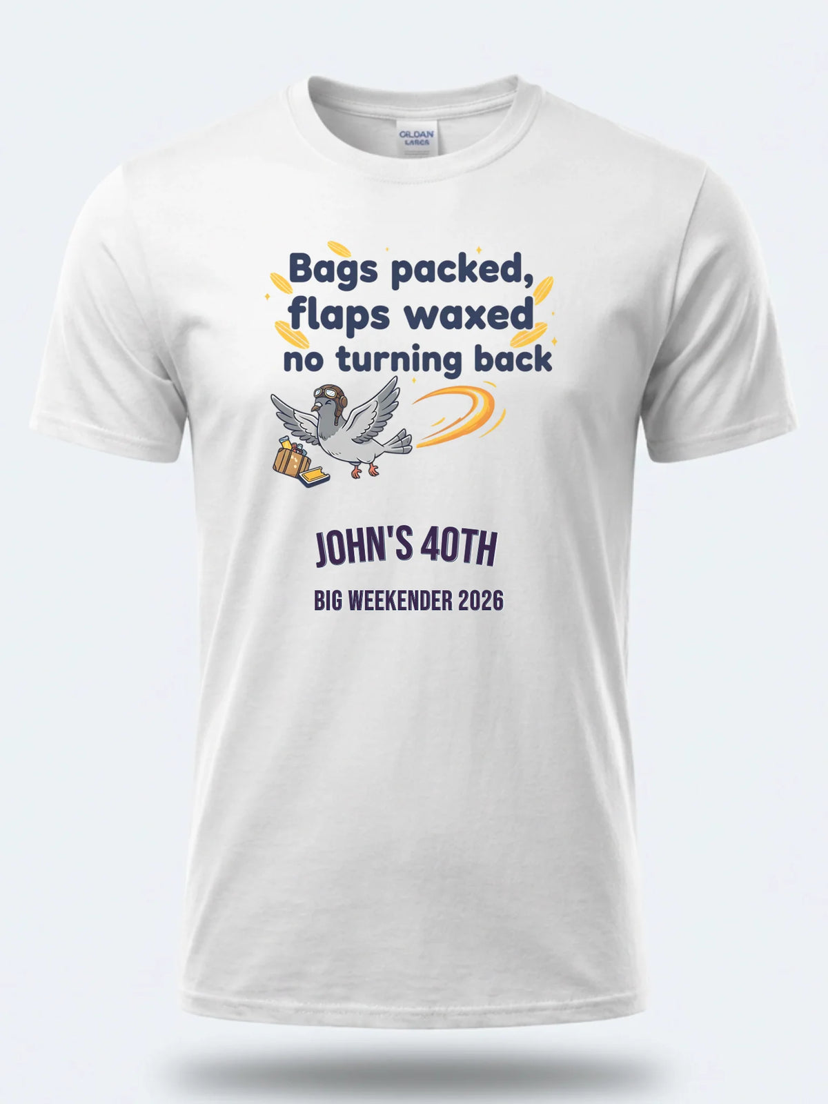 Personalised Banter Tee — white tee, front view