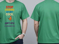 Personalised Banter Tee — irish green tee, front and back view