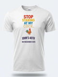 Personalised Banter Tee — white tee, front view