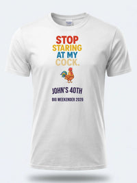 Personalised Banter Tee — white tee, front view