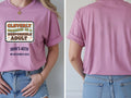 Personalised Banter Tee — azalea tee, front and back view