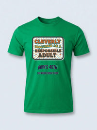 Personalised Banter Tee — irish green tee, front view