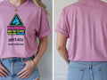 Personalised Banter Tee — azalea tee, front and back view
