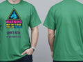 Personalised Banter Tee — irish green tee, front and back view