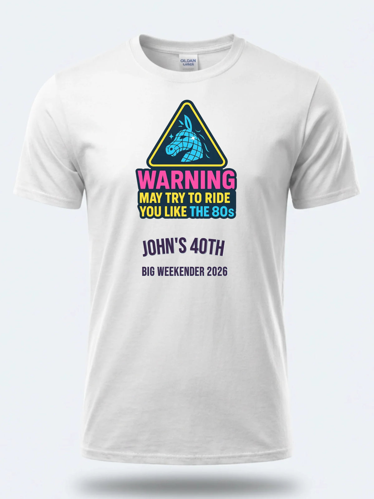 Personalised Banter Tee — white tee, front view