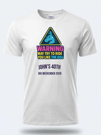 Personalised Banter Tee — white tee, front view