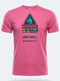 Personalised Banter Tee — pink tee, front view
