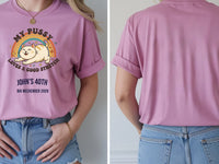 Personalised Banter Tee — azalea tee, front and back view