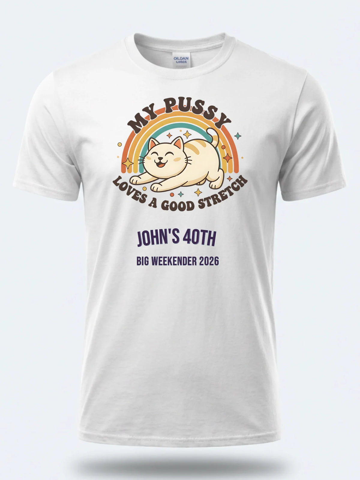 Personalised Banter Tee — white tee, front view