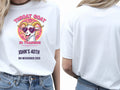 Personalised Banter Tee — white tee, front and back view