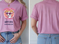 Personalised Banter Tee — azalea tee, front and back view
