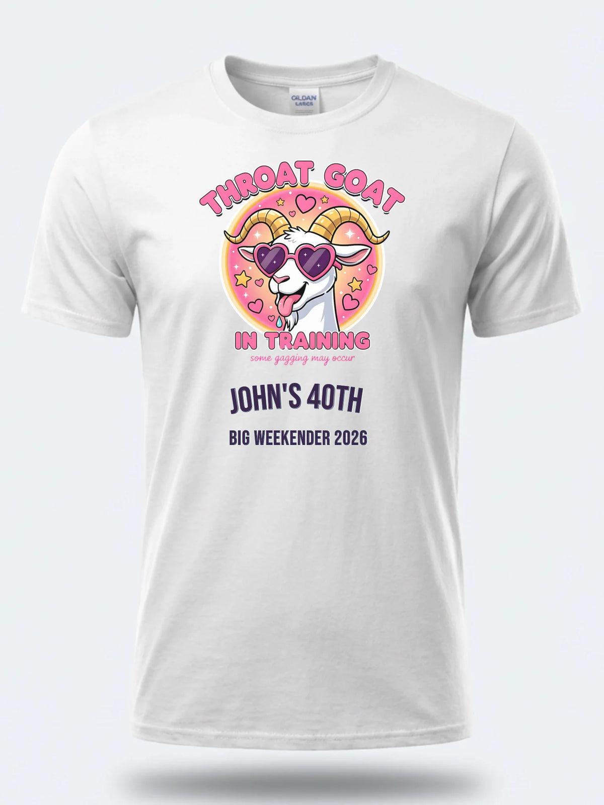 Personalised Banter Tee — white tee, front view