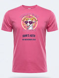 Personalised Banter Tee — pink tee, front view