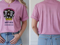 Personalised Banter Tee — azalea tee, front and back view