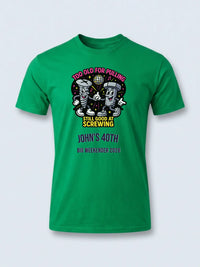 Personalised Banter Tee — irish green tee, front view