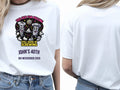 Personalised Banter Tee — white tee, front and back view