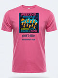 Personalised Banter Tee — pink tee, front view